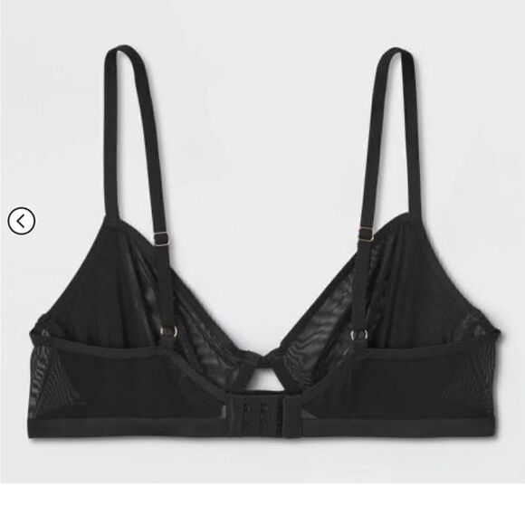 NWT Auden Sheer Mesh Unlined Demi Coverage Underwire Bra 34D Black - Picture 5 of 11